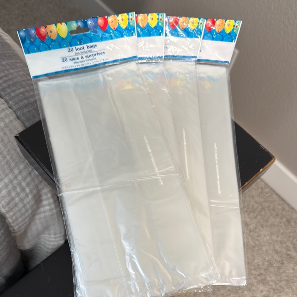 Clear Loot Bags for Parties - Pack of 20